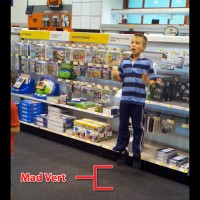 Future Hardcore Gamer Falls Over At Best Buy Little Kid
