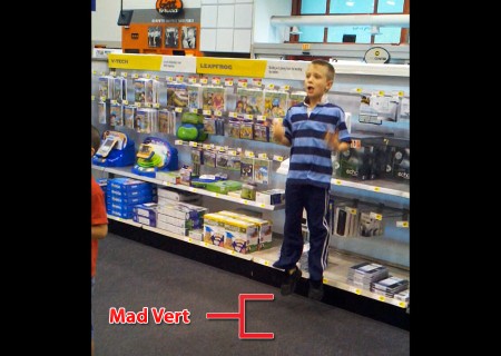 Future Hardcore Gamer Falls Over At Best Buy Little Kid